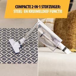 Tristar Steelstofzuiger SZ-2308 - 2-in-1 steelstofzuiger met afneembare kruimeldief - Stofzuiger & handstofzuiger - Regelbare zuigkracht - Snoer 6 meter - Wit — thumbnail 6