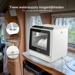 Mini vaatwasser - App Bestuurbaar - Wifi - Vrijstaand - 6 Couverts - Wit - 42,8x43,0x45,8cm — thumbnail 5