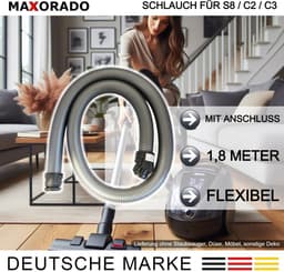 Maxorado Stofzuigerslang 35mm voor uw stofzuiger - geschikt voor Miele, Complete C3 S8 SERIES 10563760 7863552 7863553 7863554 7863555 – stofzuiger reserveonderdeel slang — thumbnail 7