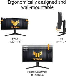ASUS TUF Gaming VG34VQL3A - WQHD Ultrawide Gaming Monitor - 180hz - USB-hub - 34 Inch — thumbnail 13