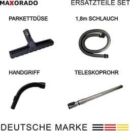 Maxorado Stofzuiger Set 4-delig - Parket vloermondstuk + handgreep + slang + telescopische buis - geschikt voor Miele C3, S8 Serie, en vele andere modellen — thumbnail 6