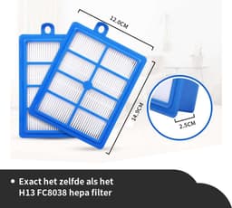 Replacements® H13 HEPA filters geschikt voor Philips -AEG - Electrolux - 4 stuks — thumbnail 2
