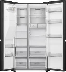 Hisense RS818N4TFC - Amerikaanse koelkast - Energielabel C - Water- & ijsdispenser - Metal Cooling - No Frost - Zwart- Multi-Air Flow - Fast Freeze - 35dB (A) - Inverter Compressor - 632 Liter — thumbnail 3