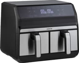 Inventum GF800HLD Dubbele Airfryer XXL - 8L - Dual Cook - Grill- & roosterfunctie - 8 programma's - 80-200 °C - PFAS-vrij - Tot 6 personen - Zwart/RVS — thumbnail 10