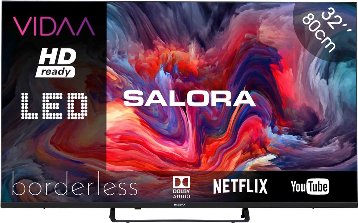 Salora FOD32HV - 32 Inch - Smart TV - HD Ready - VIDAA TV - Smart 32 inch tv - 2025 — afbeelding 1