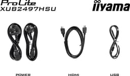 iiyama ProLite XUB2497HSU-B1 - 24 Inch - IPS - Full HD - USB-hub - In hoogte verstelbaar — thumbnail 6