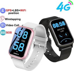 DrPhone Zone3 - 4G GPS Smartwatch - Waterdicht, Real-Time Locatie, Camera, SOS - Voor Ouderen en Kinderen - Roze / Wit — thumbnail 2