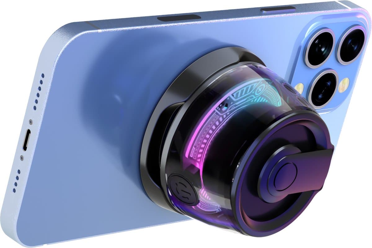Cazy draadloze Bluetooth Mini Speaker - Magnetische Muziek Box - geschikt voor MagSafe - USB-C laden - 10h Luistertijd - LED-lampjes - Geschikt voor Hitster spel - Zwart — afbeelding 1