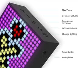 Divoom™ - Timebox Evo - Pixelart Bluetooth Speaker - Zwart Wekker — thumbnail 13