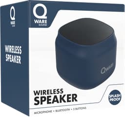Qware - Draadloze Speaker - 5W - Draadloos- Bluetooth 5.1 - Muziek Box - Splash Proof - Knoppen - USB-C - 4h luisteren op 50% - Blauw — thumbnail 6