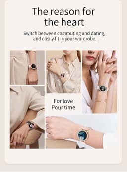 Darenci Smartwatch Flair Pro  - Smartwatch dames -Smartwatch heren -Activity Tracker- Touchscreen -Bluetooth bellen -Met extra bandje -Horloge -Stappenteller -Bloeddrukmeter -Verbrande calorieën -Zuurstofmeter -Spatwaterdicht -Zwart — thumbnail 16