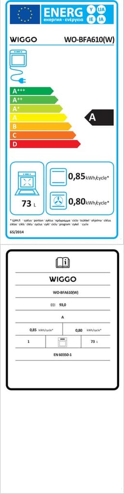Wiggo WO-BFA610(W) - Inbouw heteluchtoven - 73L - Airfryer functie - Hetelucht - Soft Close deur - Telescooprails - Energieklasse A - Wit - 5 jaar garantie — thumbnail 2