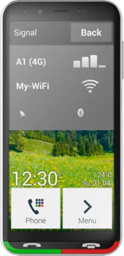 Emporia SUPEREASY Dual-SIM senioren smartphone 32 GB 12.6 cm (4.95 inch) Zwart/zilver Android 10 — thumbnail 4