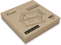 Vonia Wasmachine Verhoger - Wasmachine Verhoger met lade - Wasmachine Sokkel - Wasmachine Kast - Wasmachine ombouw - 54x63x31 - Zwart — thumbnail 9