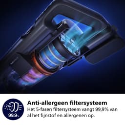 Philips Steelstofzuiger met Dweilfunctie XC8055/01 Aqua Plus - Draadloos en Zonder Zak - Zuigmond met LED Verlichting - Kruimeldief - Batterijduur tot 80 min - Lichtgewicht - Blauw — thumbnail 10