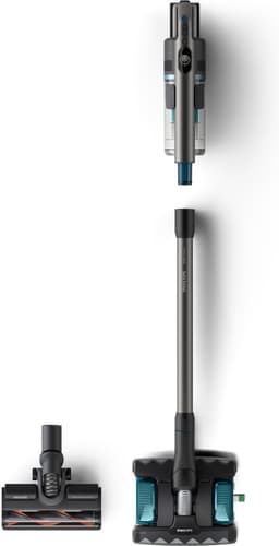 Philips Steelstofzuiger met Dweilfunctie XC8055/01 Aqua Plus - Draadloos en Zonder Zak - Zuigmond met LED Verlichting - Kruimeldief - Batterijduur tot 80 min - Lichtgewicht - Blauw — thumbnail 3