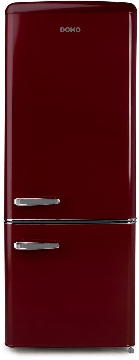 Domo DO91707R Retro Koelkast - Koelvriescombinatie - D - 191 L Wijnrood — afbeelding 1