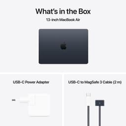 Apple MacBook Air (2025) 13 - M4 - 16 GB - 256 GB - Middernacht — thumbnail 2