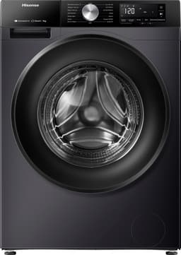 Hisense 3S Serie WF3S9043BB3 - Zwarte Wasmachine met Energielabel A -30% - 9kg - 72dB (A) - Steam Wash -1400 toeren - Power Wash 49' - ConnectLife - Inhoud Trommel 60 Liter — thumbnail 1