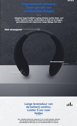 Draadloze sport speaker-Draadloze Nekband Bluetooth Speaker-luidspreker Halter Portable Bluetooth -luidspreker 3D Stereo Bass Wearable — thumbnail 6