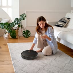 AG6100 Robotstofzuiger met Dweilfunctie - 120minuten - Met Oplaadstation - Robotstofzuigers - Huisdieren - met Dweil - Luxe Robotstofzuiger - Dweilrobot - Automatisch opladen - App of afstandsbediening te gebruiken - 2500Mah - Stripe Design — thumbnail 16
