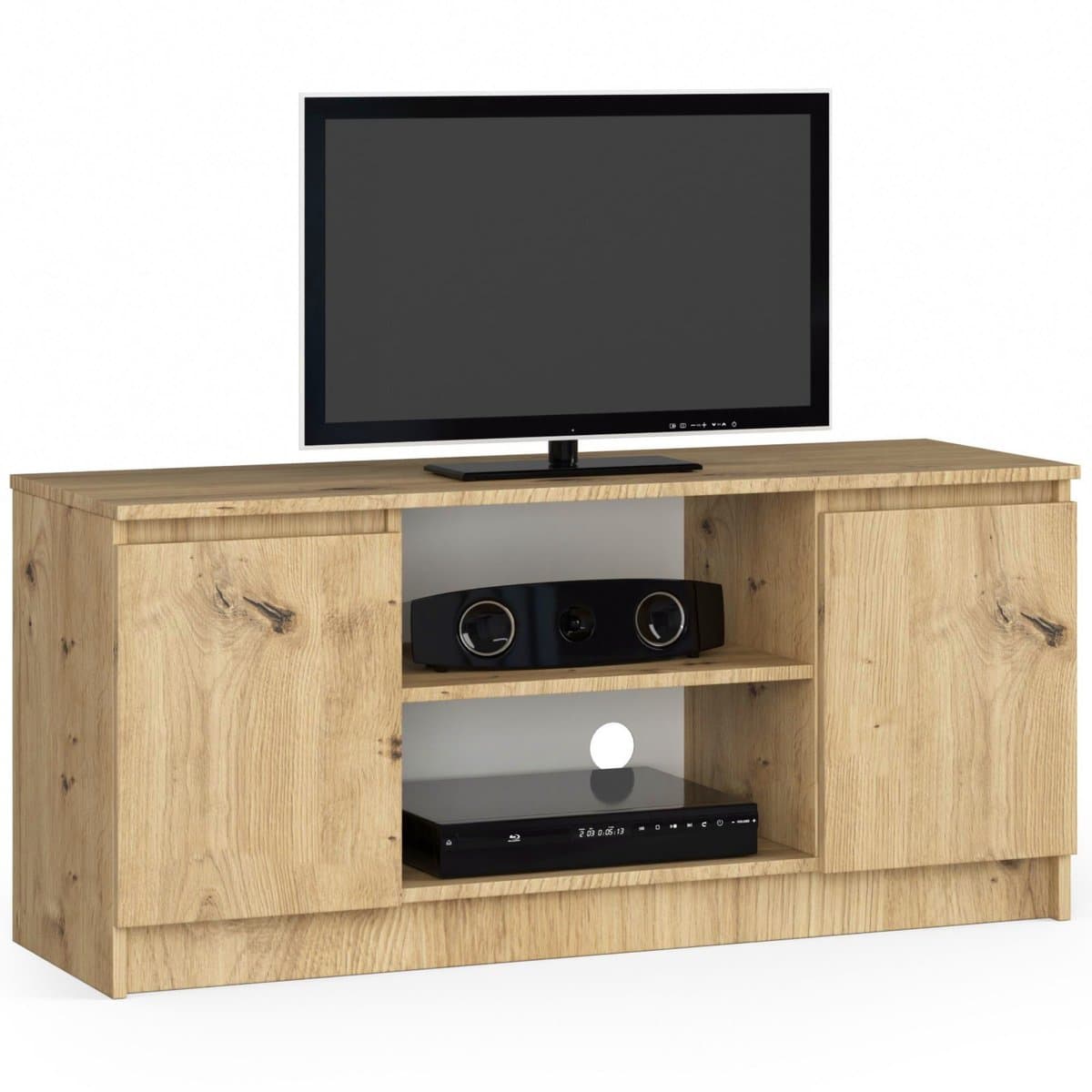 AKORD Furniture Factory OP0LRTV120ART, Eiken, 2 schappen, Mat, 2 deur(en), 400 mm, 1200 mm — afbeelding 1
