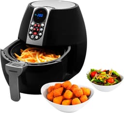 MEDION friteuse, ca. 1500 watt, digitaal bedieningspaneel, totale inhoud 4 liter, olievrij frituren, 30 min timer, oververhittingsbeveiliging, MD17320 zwart — thumbnail 1
