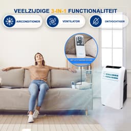 SereneLife Mobiele Airco - 9.000 BTU - 3-in-1 Draagbare Airconditioner - Afstandsbediening en Compleet Raammontage Uitlaatkit - Wit — thumbnail 6