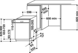 Whirlpool WBC 3C34 P X - Half integreerbare vaatwasser — thumbnail 2