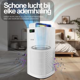 RYER Luchtreiniger XL - HEPA 13 filter + Koolstoffilter - CADR 350 m3/u - Helpt bij hooikoorts, allergieën, huisstofmijt en stof - Luchtkwaliteitsindicator - Slaapstand - Met App — thumbnail 8