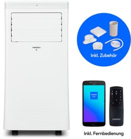 MEDION P702 (MD 37737) Slimme mobiele airconditioner met luchtafvoerslang (incl. raamafdichting, 3in1, tot 25 vierkante meter, 7.000 BTU, koelen, ontvochtigen, ventileren, app- en stembediening, slaap — thumbnail 1