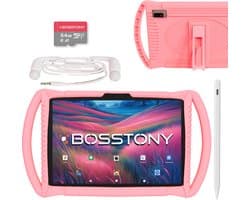 Bosstony Snelle Kids Tablet 10 inch - Ouderlijk Toezicht - 6000mAh Batterij - 192 GB - Incl Beschermpakket - Kindertablet vanaf 3 jaar - Tablet Kinderen