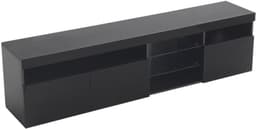 Zwart modern TV-meubel, helder paneel, variabele LED-verlichting, woon- en eetkamer 180cm — thumbnail 8