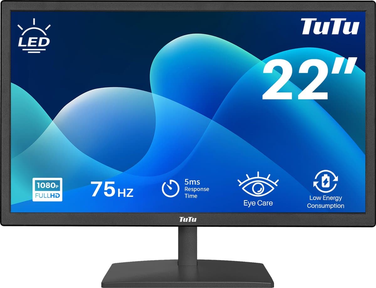 TuTu F2145M 22 inch Full HD 75Hz LED Monitor — afbeelding 1