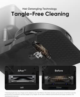 eufy Clean L60 Hybrid SES Robotstofzuiger met dweilfunctie en Vervangingssets - Robot Vacuum - 5.000 Pa Zuigkracht, Met automatisch leegstation, Bestuurbaar via smartphone — thumbnail 9