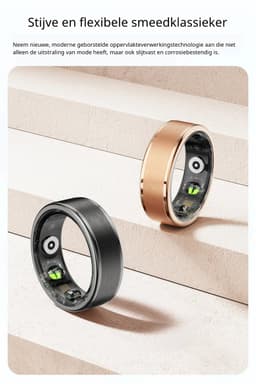DrPhone RingSense V3 – Smart Ring - Europese ringmaat 59 - 5ATM Waterdicht – Slaapmonitor – Hartslagmeter - SpO2 + Case - Rose Goud Kleurig — thumbnail 9