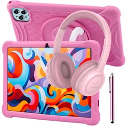 ATouch Combipakket - Kindertablet Tab 10 Plus + Kinderkoptelefoon - 64GB+64SD - Vanaf 3 jaar - Roze — thumbnail 1