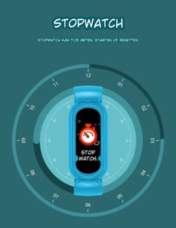 DrPhone KidsTime X13 – Smartwatch Voor Kinderen – IP68 Waterdichte Smartwatch – Hartslagmonitor – Slaapmonitoring – Mobiele App (Alleen voor Android Systeem) - 0.96 Inch TFT Kleurenscherm – Stappenteller – Calorie teller - Zwart — thumbnail 5