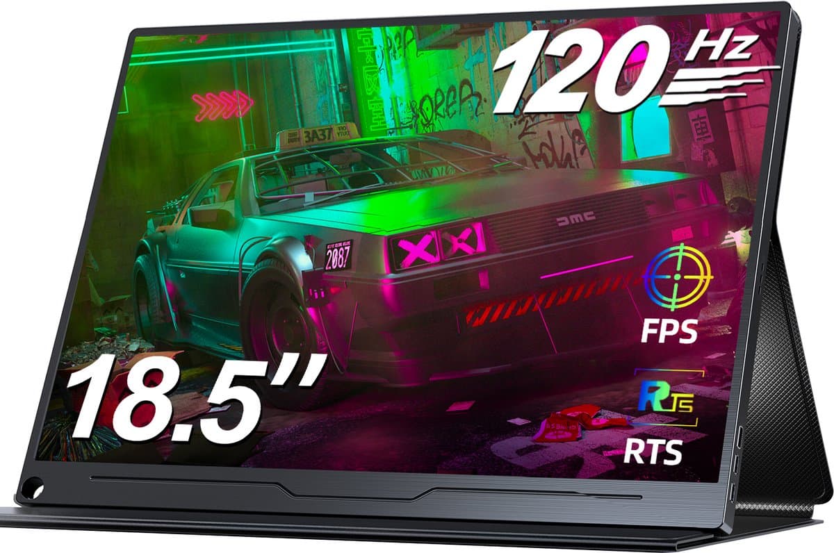 UPERFECT Portable Monitor E03 18.5" FHD 120Hz draagbaar monitor IPS 100% sRGB with Dual USB-C/VESA Mount,for Laptop/Switch/MacBook (VESA Mount ) — afbeelding 1