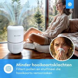 Luchtreiniger Pro met App en Vervangbare HEPA 13 Filter en UV-Lamp - Air Purifier - 165m3/u - Air Cleaner - 4 Standen - Koolstoffilter - Tegen Hooikoorts, Huisstofmijt, Allergie, Stof, Geur, Rook - Wit - Silvergear — thumbnail 6