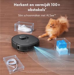 eufy X10 Pro Omni - Complete Robotstofzuiger met dweil en Vervangingssets - Robot Vacuum 8000 Pa zuigkracht - Tapijt detectie AI-obstakel vermijding - Wast en droogt de dwei - Automatisch legen en vullen — thumbnail 7