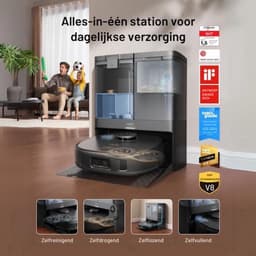 eufy X10 Pro Omni - Complete Robotstofzuiger met dweil en Vervangingssets - Robot Vacuum 8000 Pa zuigkracht - Tapijt detectie AI-obstakel vermijding - Wast en droogt de dwei - Automatisch legen en vullen — thumbnail 2