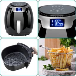 Niceey Airfryer XXL - Heteluchtfriteuse - 1800W - 8,0L - Incl. Kookboek - Zwart — thumbnail 5
