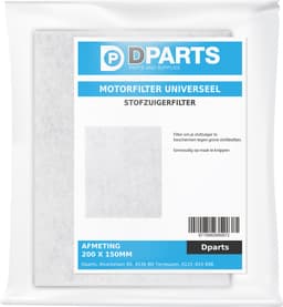 Dparts universeel stofzuigerfilter - motorfilter - op maat te knippen - 200x150x3mm - 1 stuk - filter stofzuiger - geschikt voor Miele, Philips, AEG, Nilfisk, Bestron, Sauber, Inventum, Moulinex, Bosch, Siemens, Zanussi, Electrolux, Princess — thumbnail 2