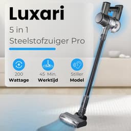 Luxari S1000 Steelstofzuiger Draadloos - 4 Extra Filters - 4 Opzetstukken - Stofzuiger Draadloos - Zonder Zak - Snoerloze Stofzuiger - Kruimeldief - Vacuum Cleaner - Draadloze Stofzuiger - Accu Stofzuiger — thumbnail 2