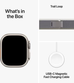 Apple Watch Ultra 2 - GPS + Cellular - 49mm - Titanium Case with Green/Grey Trail Loop - S/M — thumbnail 4