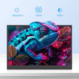 HDeye 14" Draagbare Monitor – 100% sRGB, 1920x1200 IPS, 400cd/m², Dual USB-C, Ultra-Slim 0,56kg – Voor Laptop & Telefoon — thumbnail 8