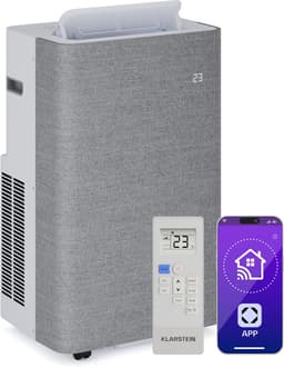 Klarstein Mobiele Airco AireLux Draagbare Airconditioner - 14.000 BTU, Smart App & Voice Control, voor kamers tot 30 m², 4-in-1 Koelen, Ontvochtiger, Ventilator & Slaapstand, Stil, Window Kit Inbegrepen, Grijs - Mobiele Airconditioner — thumbnail 17