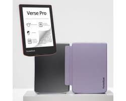 PocketBook Verse Pro Passion Red e-reader – Inclusief Transparant Paars Hoesje (shell cover) – Voordeelbundel