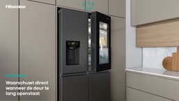 Hisense RQ600P7SKE - Amerikaanse koelkast - Energielabel E - PureView Door - 6,86" Intelligent Hub touchscreen display - Water- & ijsdispenser - Metal Tech Cooling - No Frost - Zwart - Multi-Air Flow - Super Cool - Fast Freeze - 37dB (A) - 615 Liter — thumbnail 17